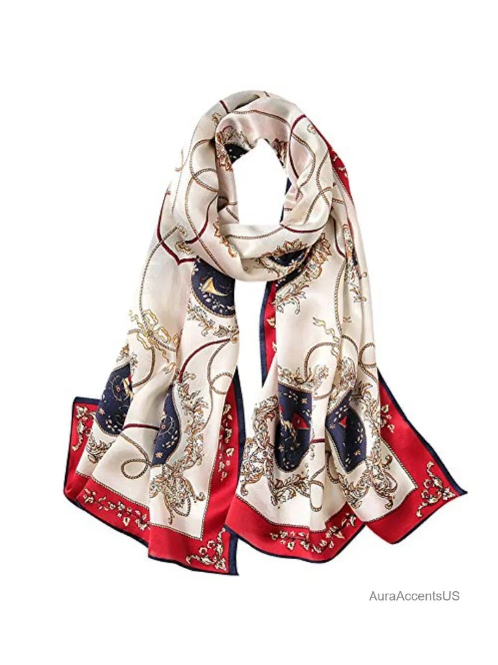 100% Silk Long Oblong Shawl - Fashion Scarf